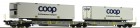 67385 Roco Articulated intermodal car of AAE with 2 trailers